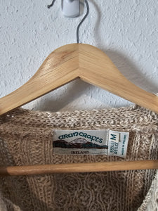 Vintage Linen Cable Knit Sweater (M)