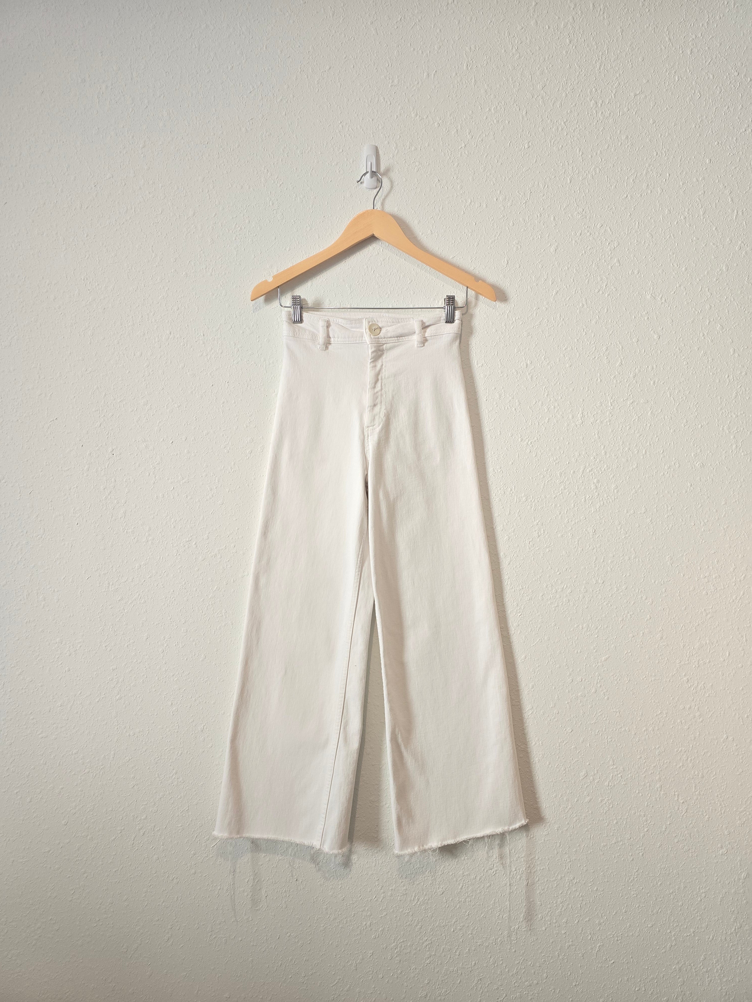 Zara White Marine Straight Pants (2)