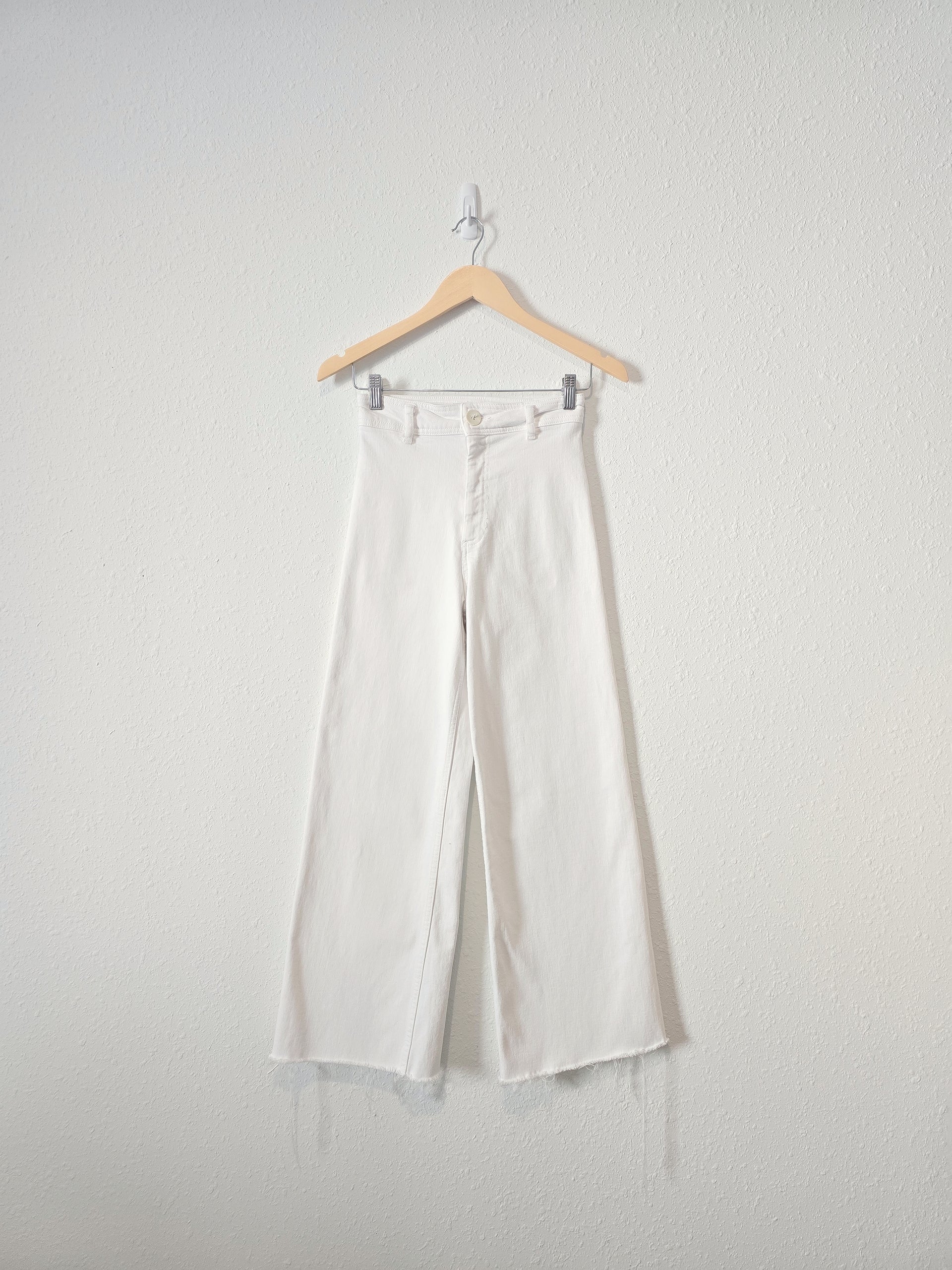 Zara White Marine Straight Pants (2)