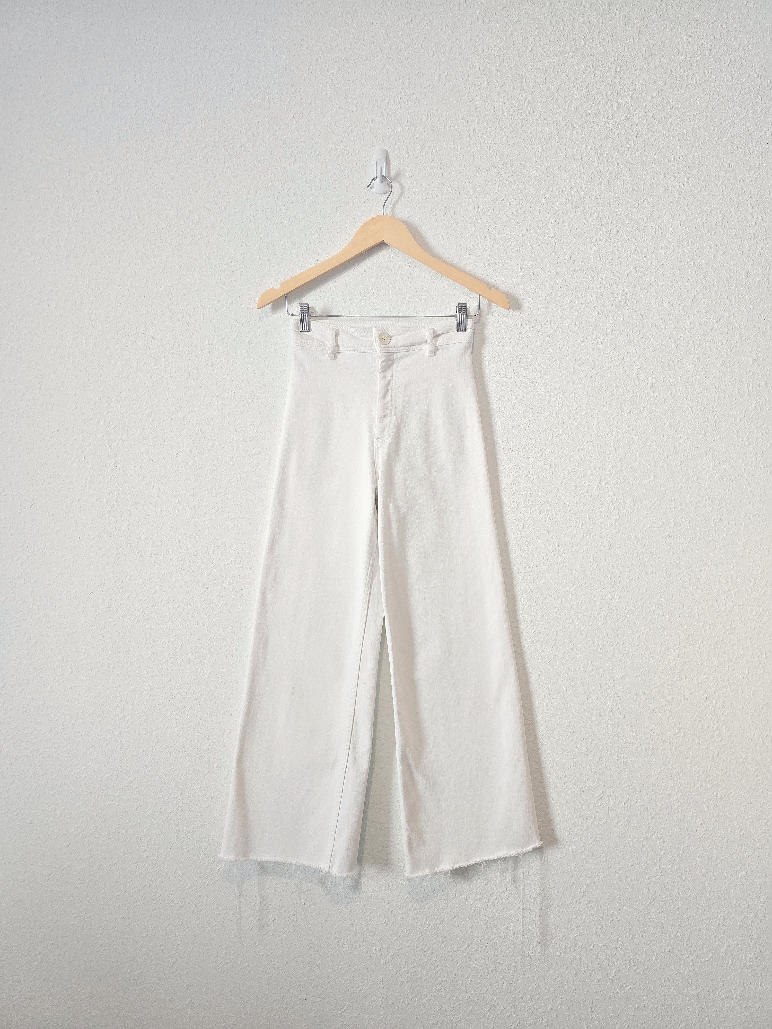 Zara White Marine Straight Pants (2)