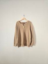 Load image into Gallery viewer, Waffle Knit Henley Sweater (XL)
