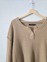 Load image into Gallery viewer, Waffle Knit Henley Sweater (XL)
