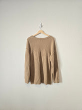 Load image into Gallery viewer, Waffle Knit Henley Sweater (XL)
