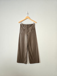 Zara Leather Marine Straight Pants (4)