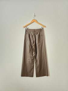Zara Leather Marine Straight Pants (4)