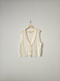 Cable Knit Sweater Vest (L)