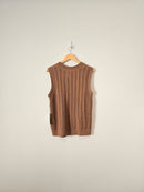 Brown Cable Knit Sweater Tank (L)