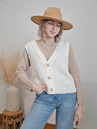 Cable Knit Sweater Vest (L)