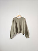 Aerie Olive Ribbed Sweater (L)