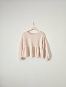 Waffle Knit Babydoll Top (M)