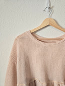 Waffle Knit Babydoll Top (M)