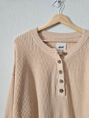 Aerie Oversized Henley Sweater (S)