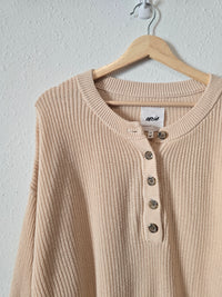 Aerie Oversized Henley Sweater (S)