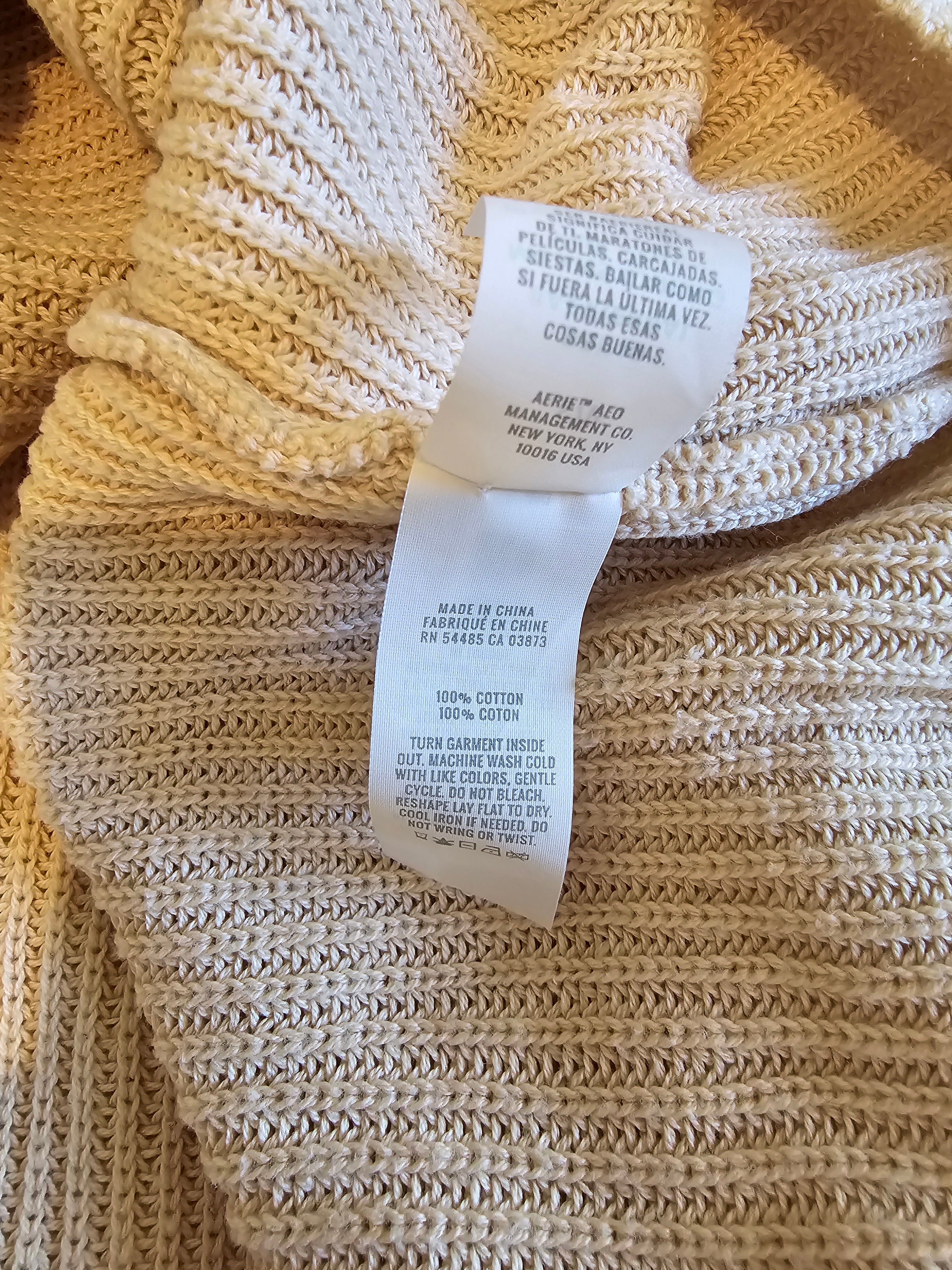 Aerie Oversized Henley Sweater (S)