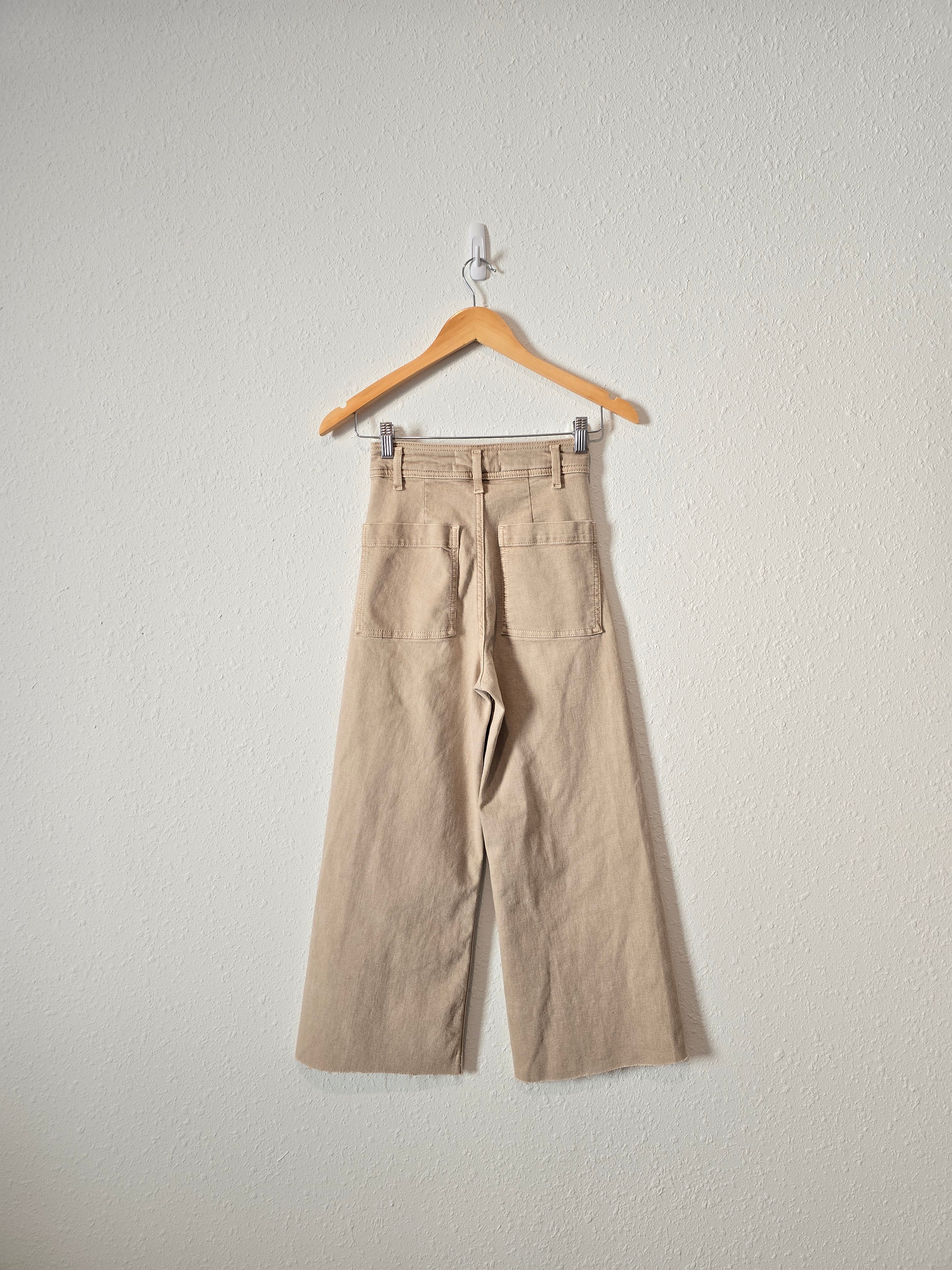 Zara Beige Marine Straight Pants (0)