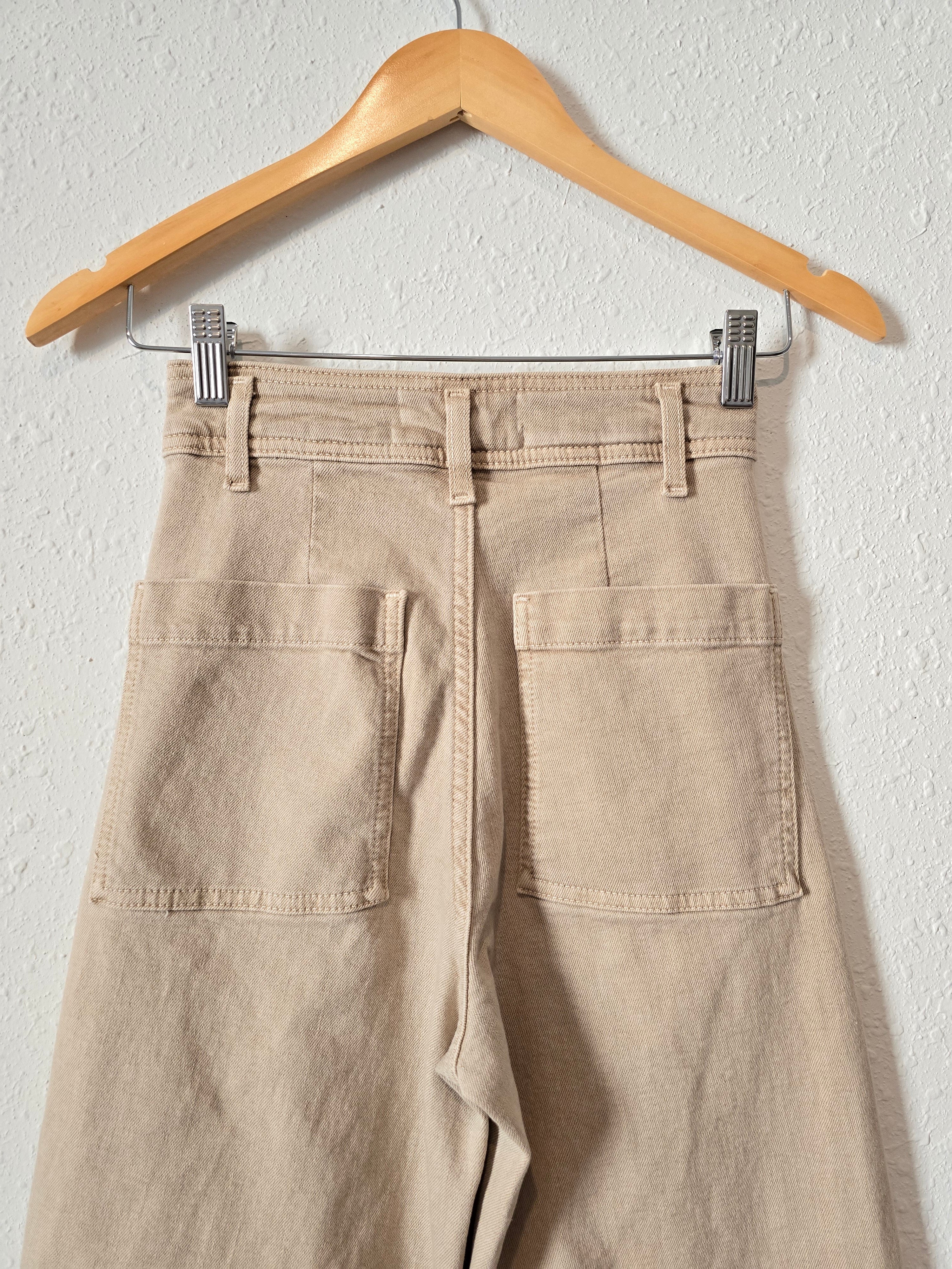 Zara Beige Marine Straight Pants (0)