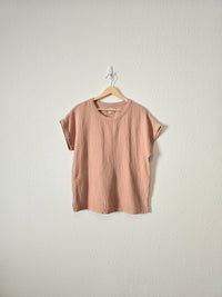 Faherty Blush Gauze Top (M)