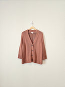 Rust Cotton Blend Cardigan (L)