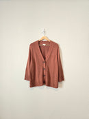 Rust Cotton Blend Cardigan (L)