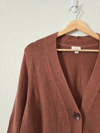 Rust Cotton Blend Cardigan (L)