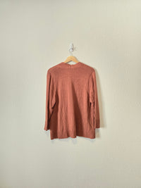 Rust Cotton Blend Cardigan (L)