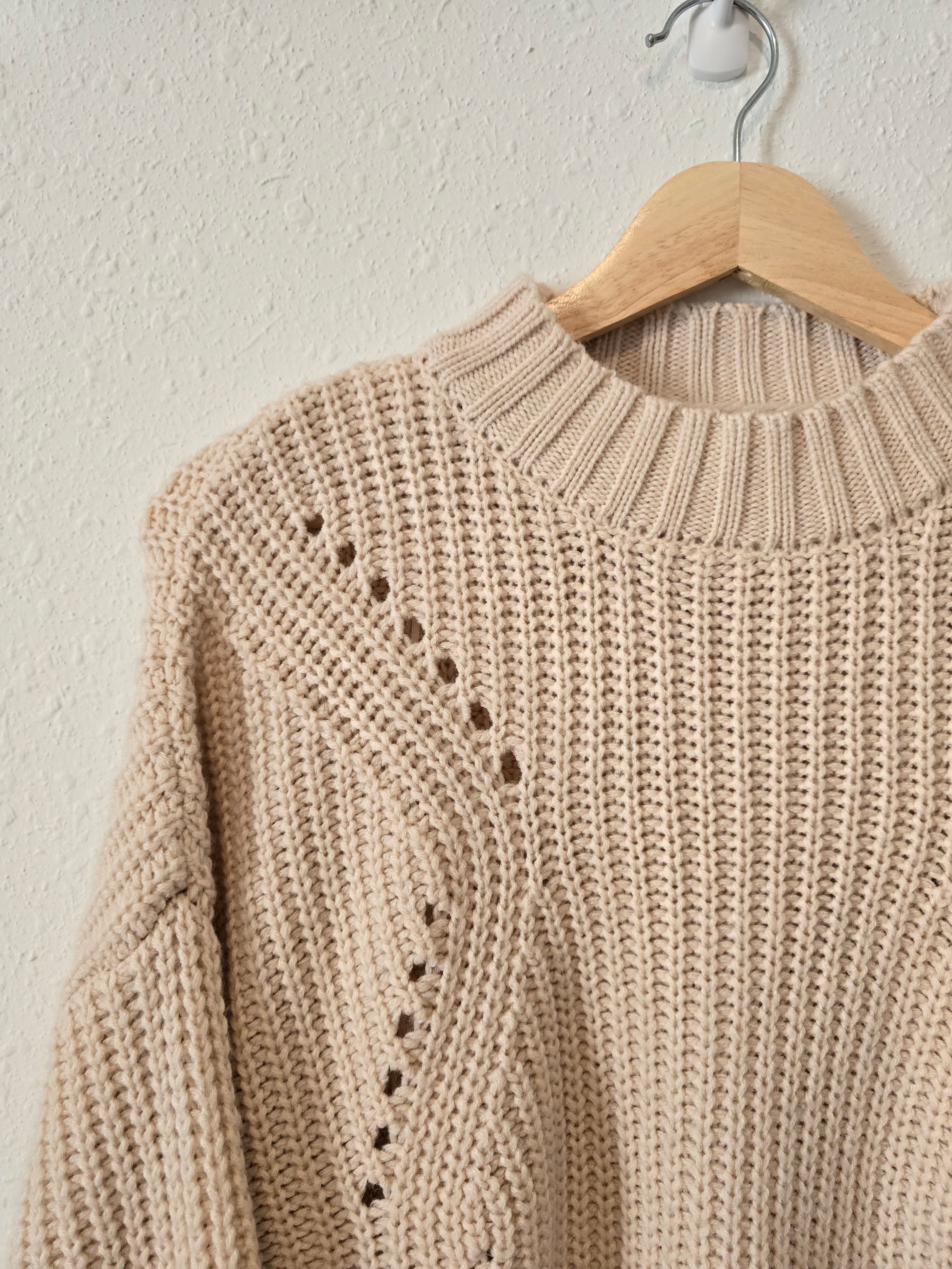 Mock Neck Knit Sweater (XS)