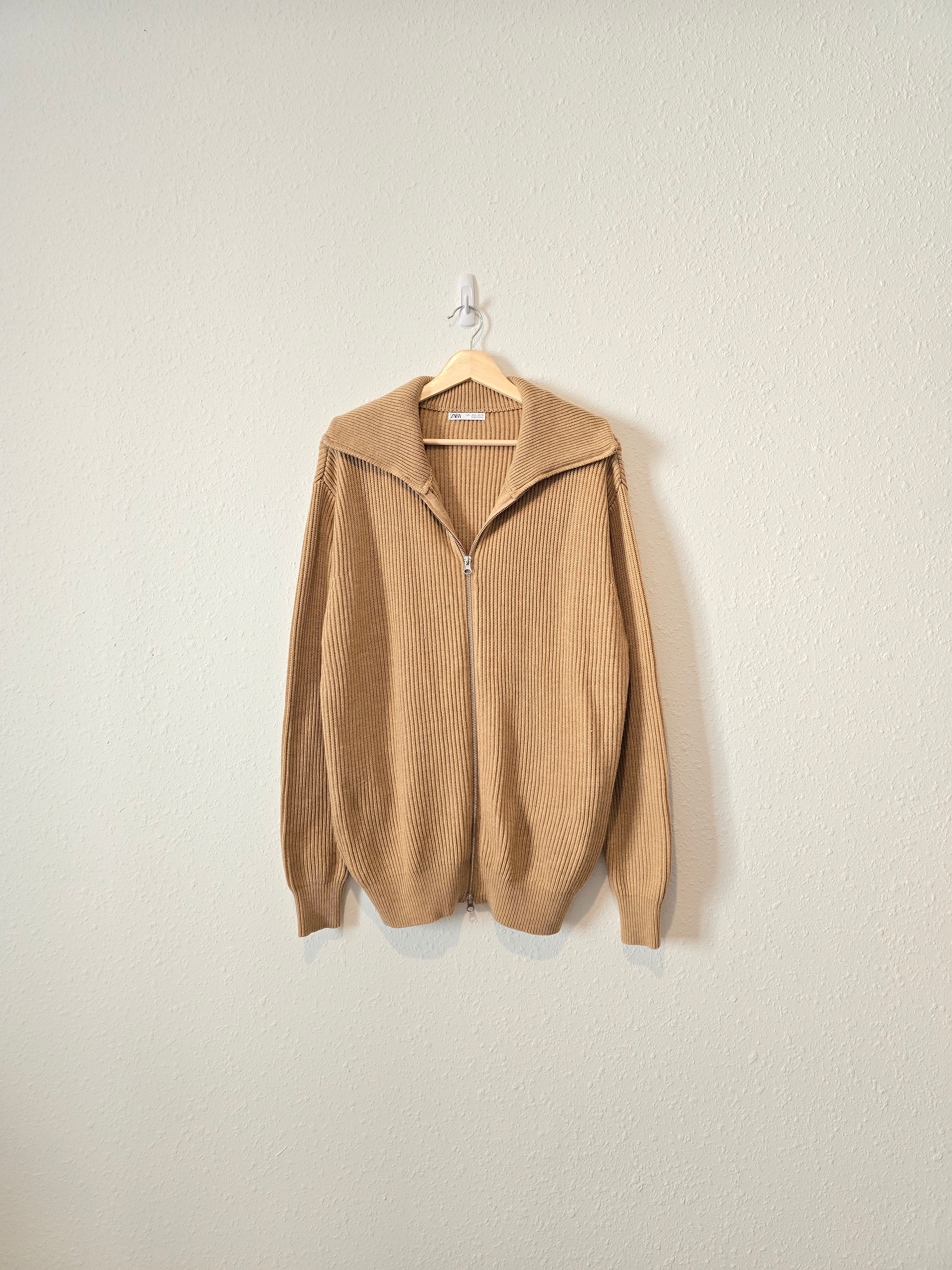 Zara Full Zip Knit Sweater (L)