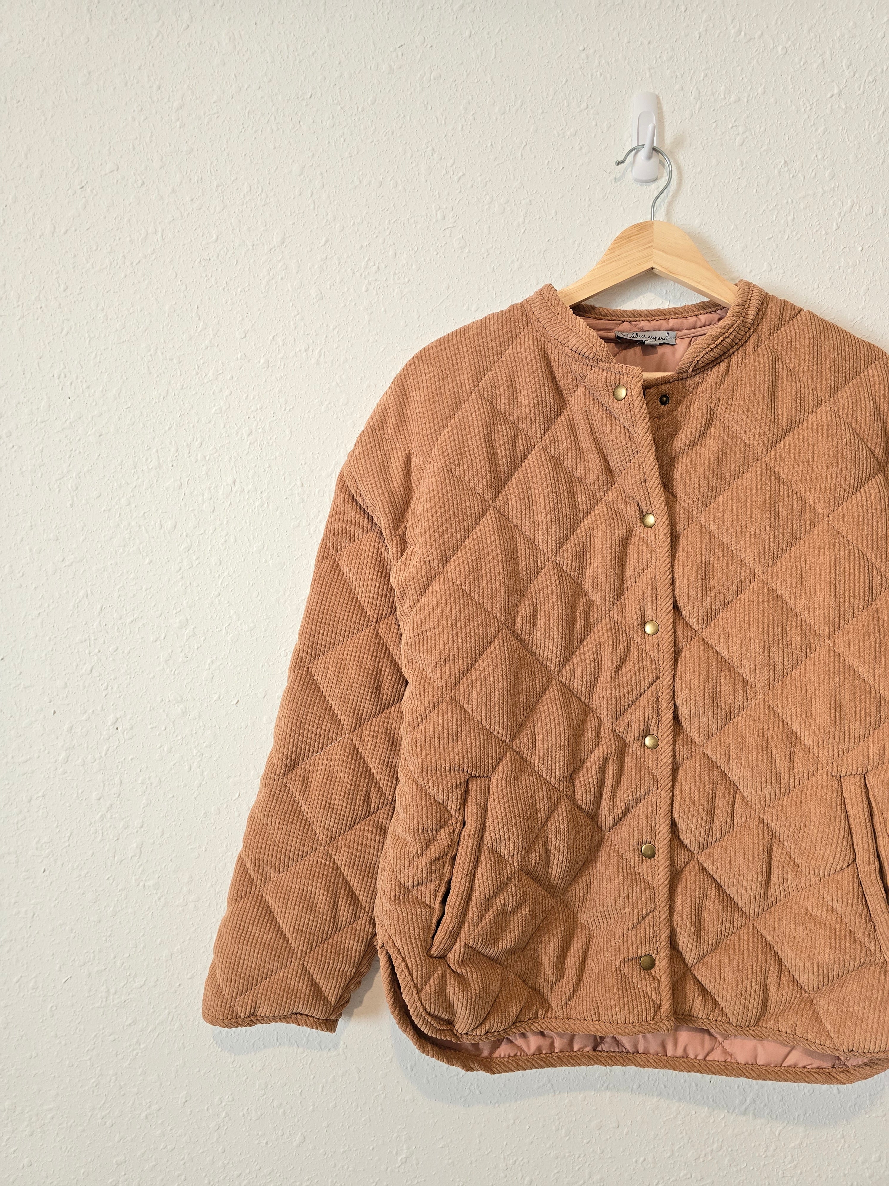 Clay Button Up Quilted Jacket (S/M)