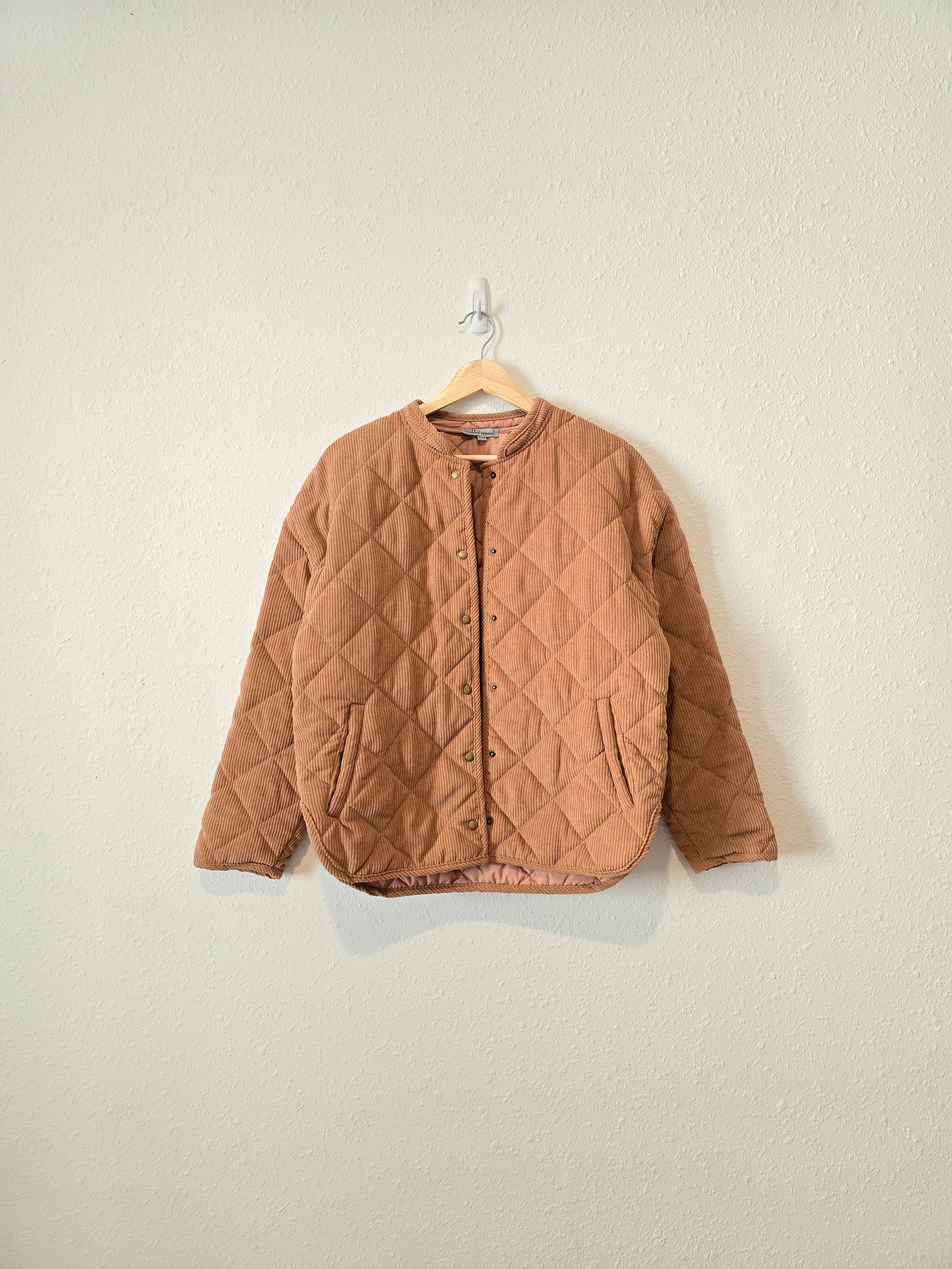 Clay Button Up Quilted Jacket (S/M)