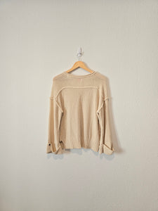 Beachy Knit Henley Sweater (S)