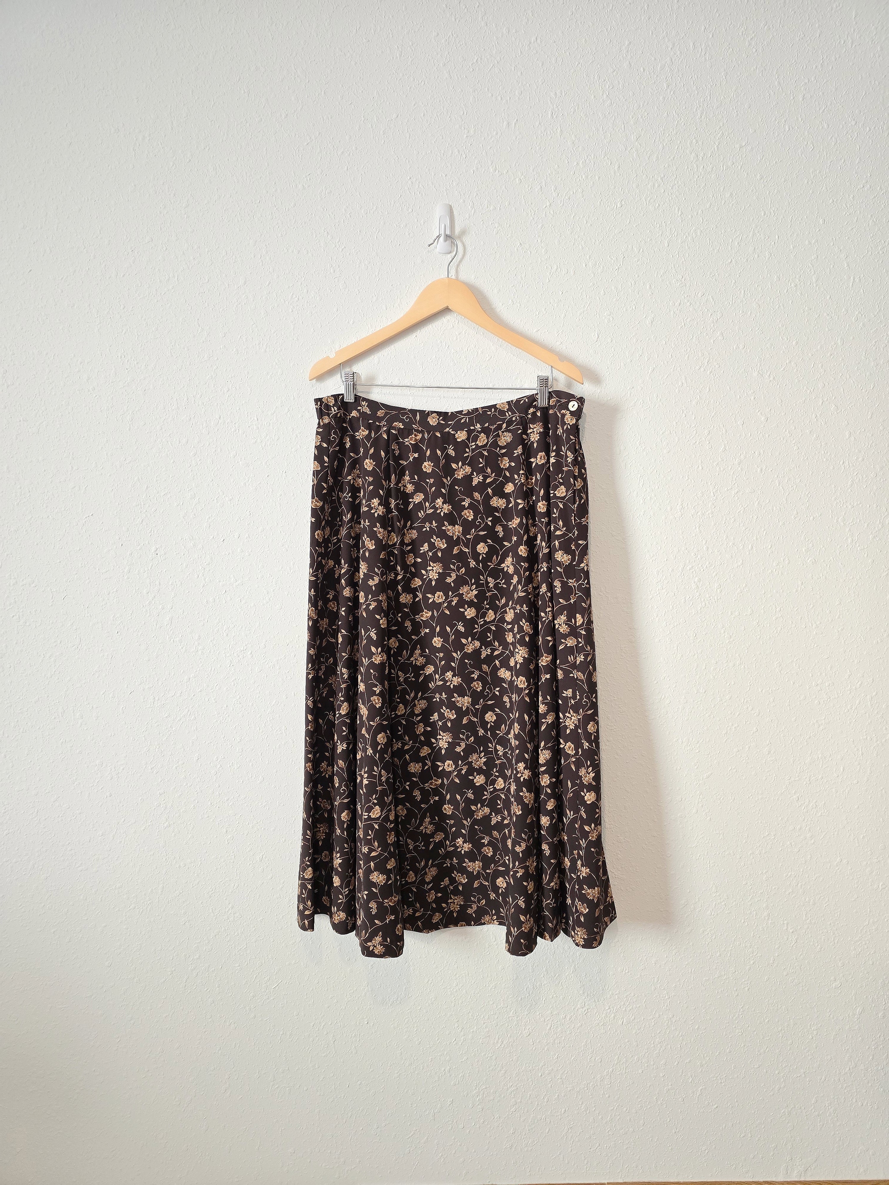 Vintage Floral Midi Skirt (16)