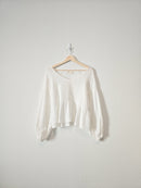 Gauze Puff Sleeve Top (M)