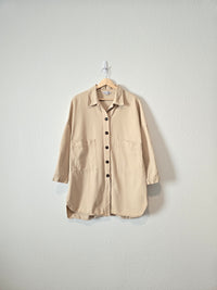 Oversized Neutral Button Up (M)