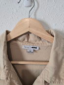 Oversized Neutral Button Up (M)