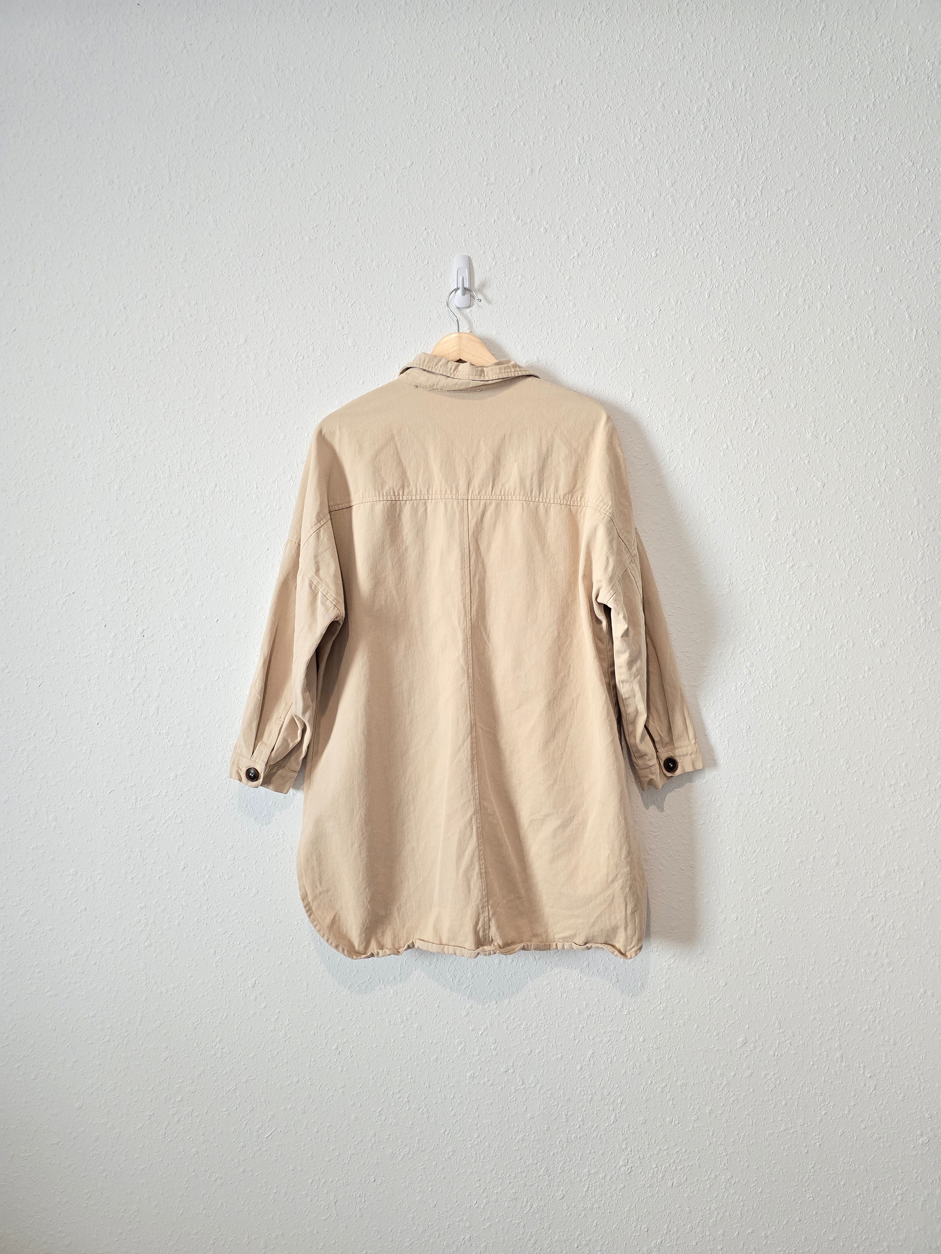 Oversized Neutral Button Up (M)