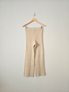 Cream Ribbed Pull On Pants (S)