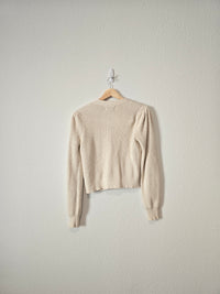 Aerie Puff Sleeve Cardigan (S)