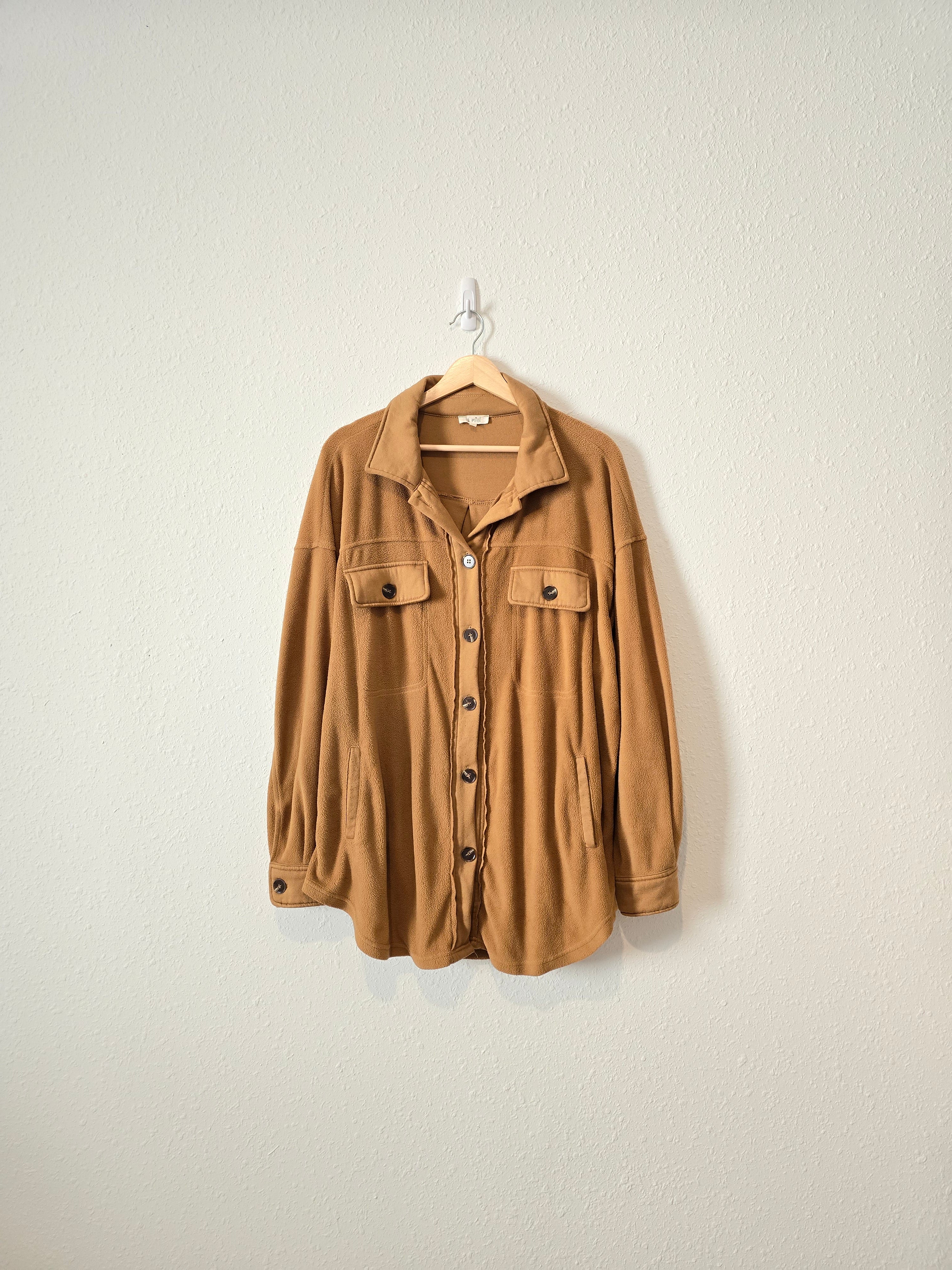 Brown Fleece Button Up (L)