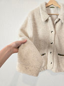 Sherpa Fleece Button Up Jacket (L)