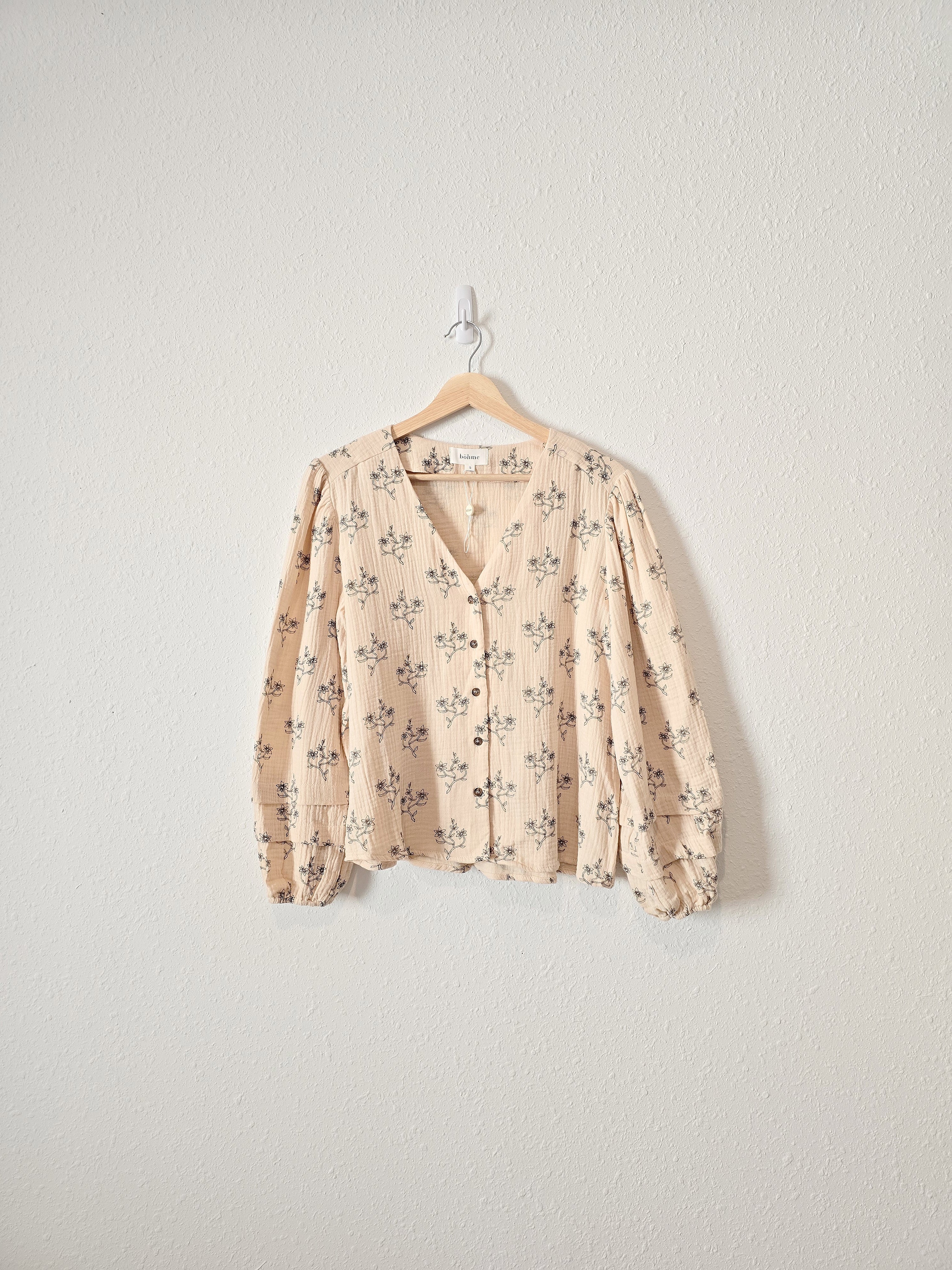 Bohme Floral Gauze Top (S)