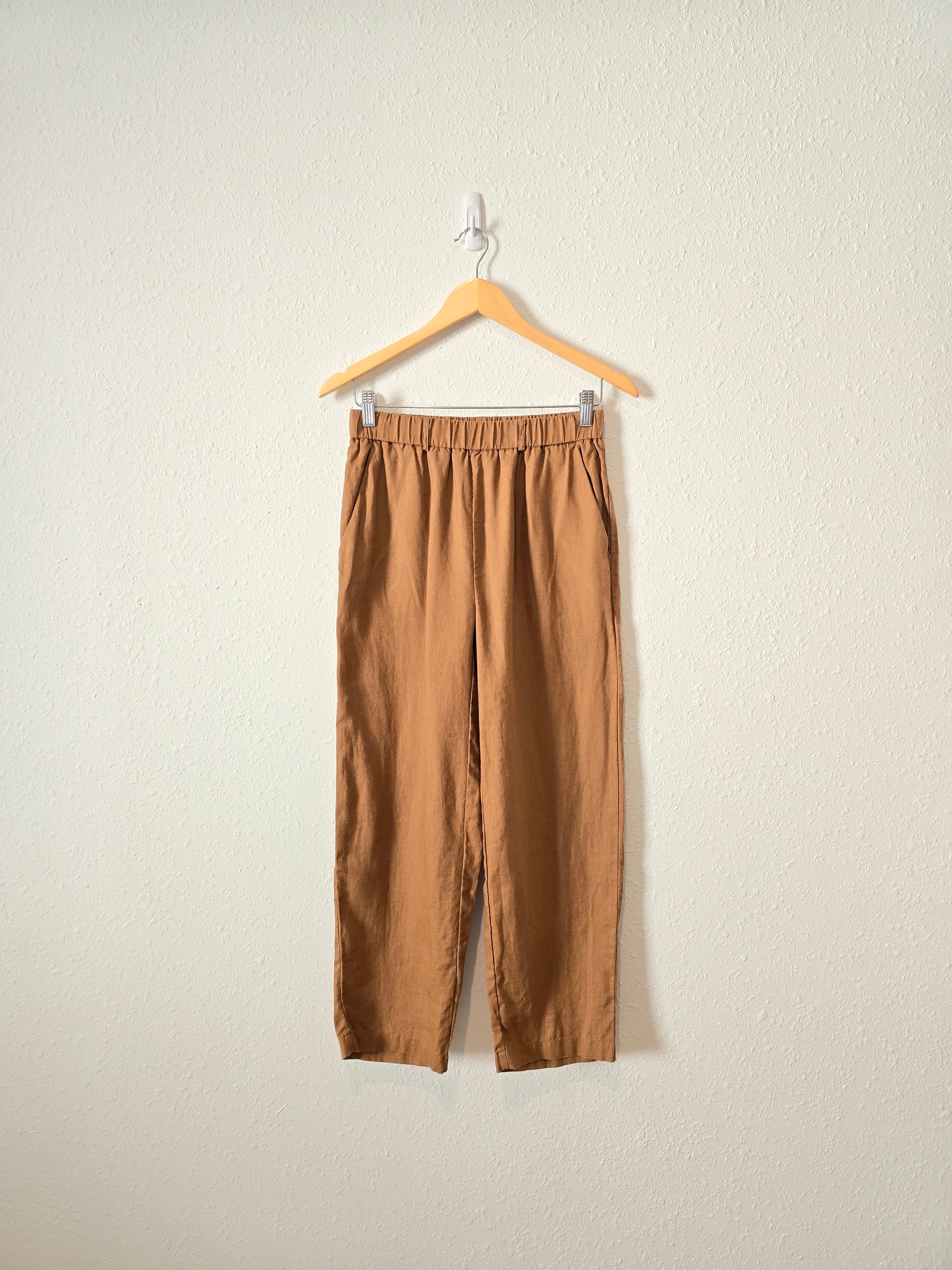 Quince Brown Linen Pants (XS)