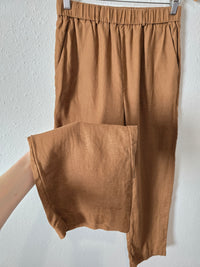 Quince Brown Linen Pants (XS)