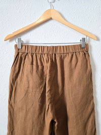 Quince Brown Linen Pants (XS)