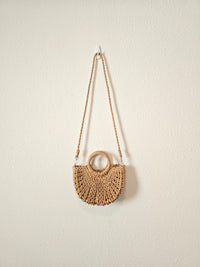 Wicker Boho Crossbody Bag