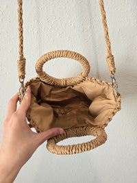 Wicker Boho Crossbody Bag