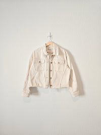 Zara Ecru Crop Jacket (S)