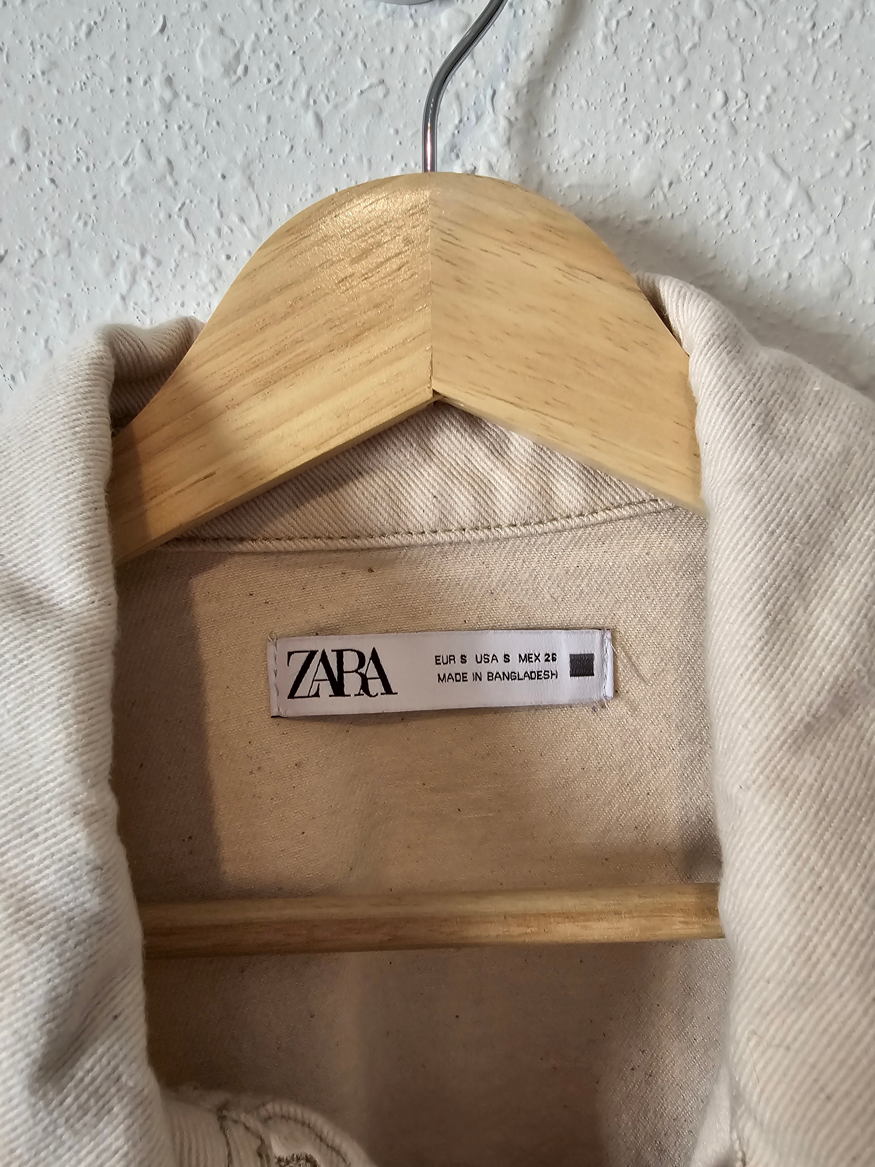 Zara Ecru Crop Jacket (S)