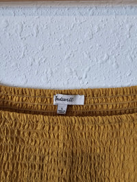 Madewell Mustard Smocked Top (L)