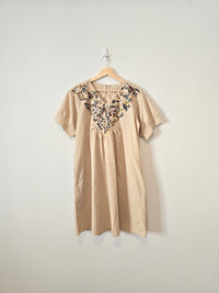 Floral Embroidered Linen Dress (M/L)