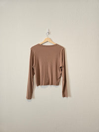 A&F Ribbed Long Sleeve Tee (L)